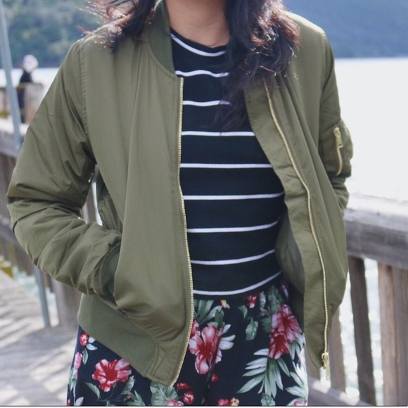 Jackets & Blazers - Olive Bomber Jackets & Blazers - Olive Bomber